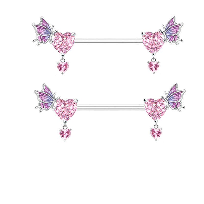 Wholesale Wing Key Navel Nail Nose Nail Nipple Ring Earring Butterfly Ear Bone Nail